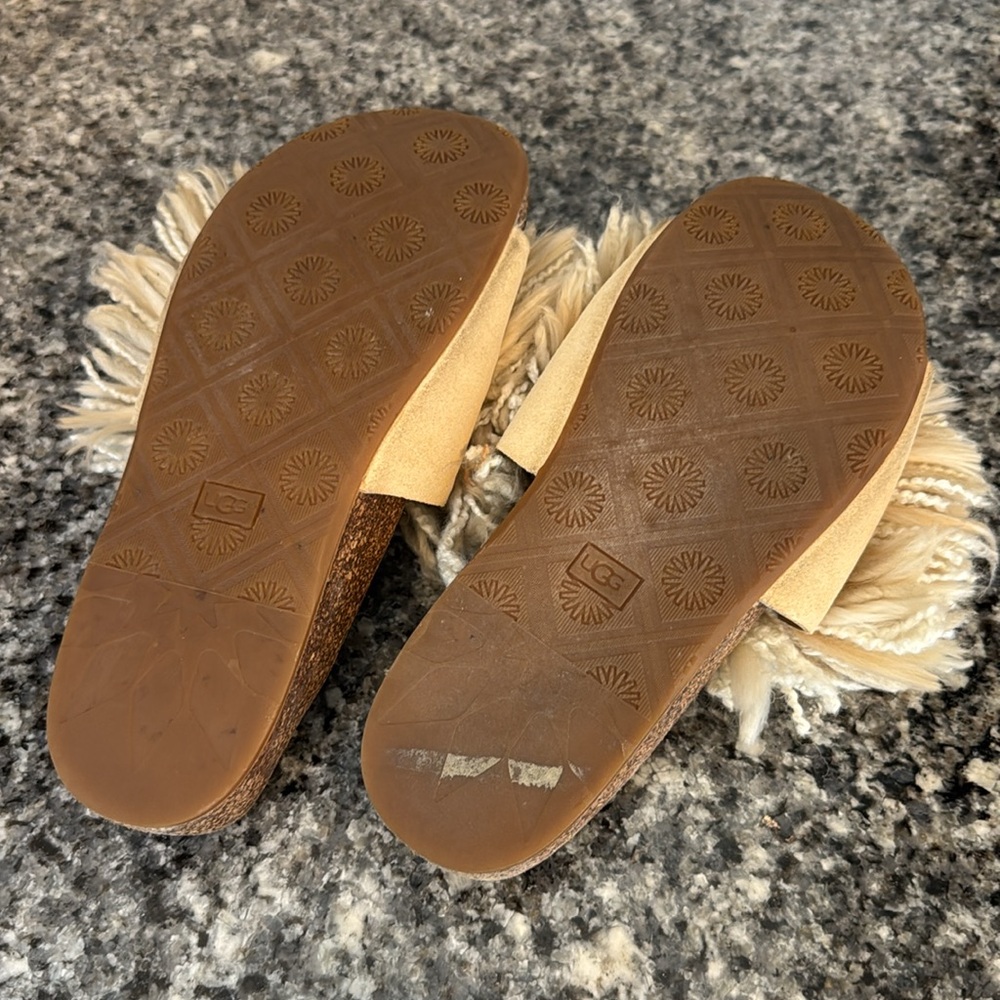 UGG CINDI SOFT OCHRE FLIP FLOPS - WOMEN'S 7 - Picture 4 of 4